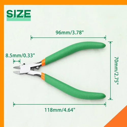 Miniatura 6 de SPEEDWOX Pinza de una sola hoja para la construcción de modelos Cortador lateral puntiagudo con borde único ultrafino y cubierta de cuero Modelos