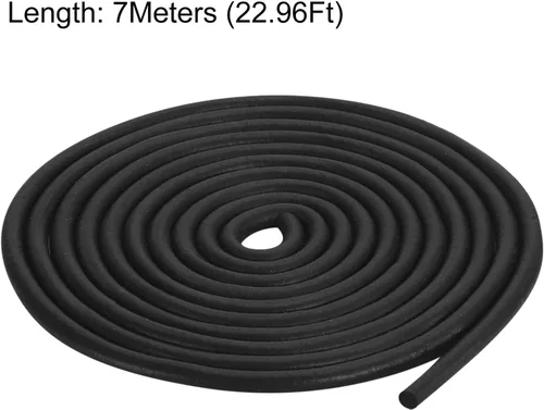 Miniatura 3 de uxcell Tira de sellado de goma de espuma, 0.197 in (13/64 pulgadas) de diámetro, 23.0 ft (22.96 pies) de caucho EPDM redondo largo para juntas