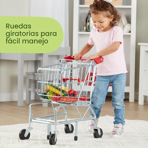Miniatura 4 de Melissa & Doug - Carrito de compras con marco de metal resistente, Empaque estándar, Estándar
