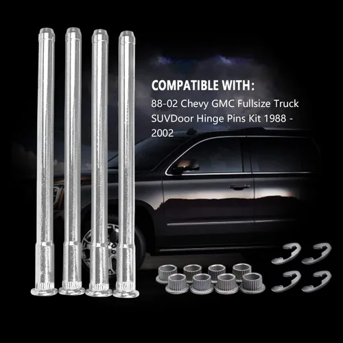 Miniatura 2 de Kit de reparación de pasador de bisagra de puerta y buje compatible con Chevy GMC 1500 2500 3500 C1500 C2500 C3500 K1500 K2500 K2500 Tahoe Suburban
