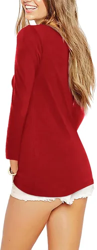 Miniatura 2 de Beluring - Blusa de manga cortalarga con cuello redondo para mujer