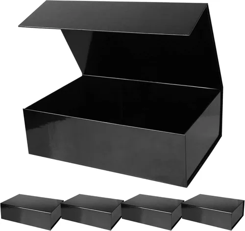 Miniatura 17 de Aimyoo Cajas de regalo magnéticas Galaxy negras con tapas 13.8x9x4.3 pulgadas, caja grande de propuesta para dama de honor y padrino, caja plegable