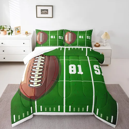 Miniatura 10 de Juego de edredón de baloncesto, juego de ropa de cama con citas inspiradoras para niños y niñas, relleno de edredón de pelota deportiva, edredón