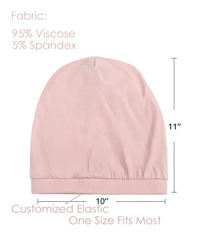 Miniatura 140 de Alnorm - Gorro con forro de satén y suave banda elástica para hombres y mujeres, talla única Se ajusta a la mayoría