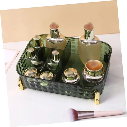 Miniatura 5 de Patrón transparente de lujo para cuidado de la piel y lápiz labial, elegante organizador de baño para almacenamiento de cosméticos para uso en casa