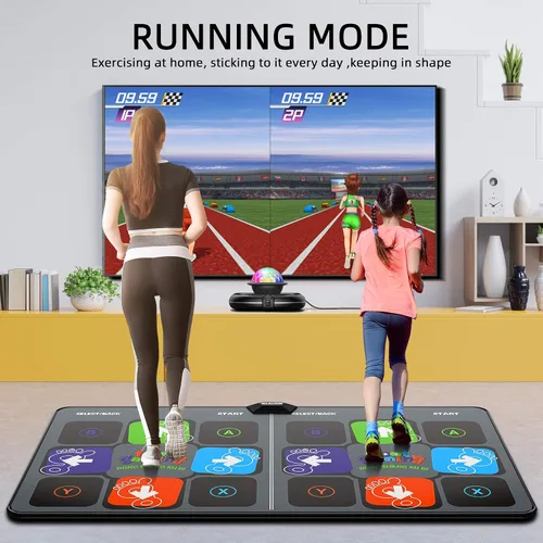 Miniatura 6 de FWFX Tapete de baile para juegos de televisión, almohadilla electrónica musical inalámbrica para niños y adultos, juego de ejercicio activo
