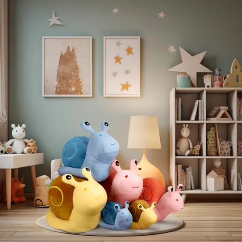 Miniatura 4 de Almohada de Peluche de Caracol Juguete Lindo Animal de Peluche Caracol Peluche Kawaii Decoración Suave Muñecos de Peluche Regalos para Adultos Niños