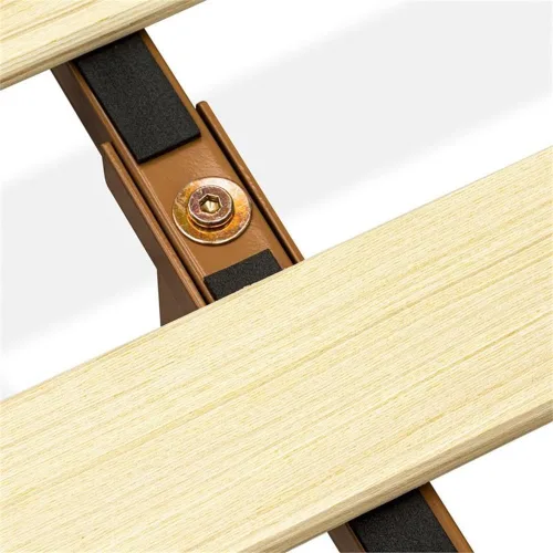 Miniatura 9 de East West Furniture NVP-22-F Marco de cama de tamaño matrimonial con 4 patas de madera dura y 2 patas centrales adicionales, acabado de nogal