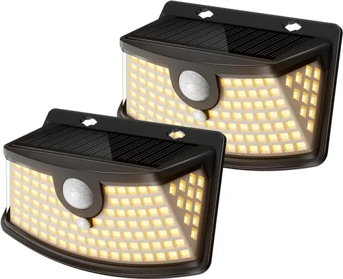Miniatura 15 de Aootek Luces solares con sensor de movimiento, 120 luces LED con reflector de luces, gran angular de 270°, impermeable IP65, luces de paso