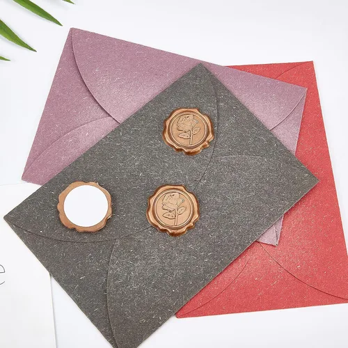 Miniatura 3 de CRASPIRE Calcomanías de sello de cera de bronce rosa, sellado, para el día de San Valentín, boda, flores, adhesivos, calcomanías decorativas