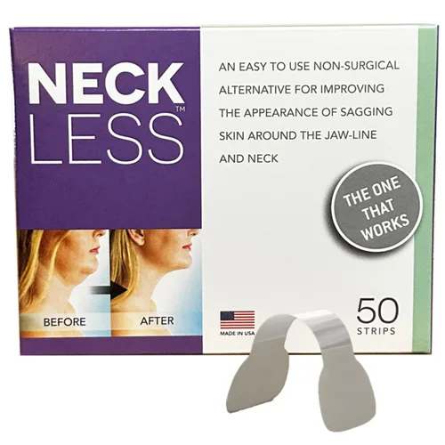 Miniatura 7 de NECK-LESS - Tiras profesionales de elevación facial – Cinta para el cuello – Cinta de mejora instantánea de la mandíbula de grado médico, soporte