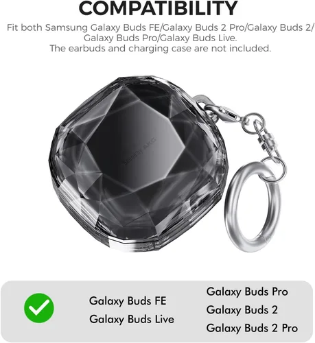 Miniatura 2 de AHASTYLE Compatible con Funda para Samsung Galaxy Buds FE (2023)/Galaxy Buds 2/Galaxy Buds Pro/Galaxy Buds Live Estuche rígido de PC