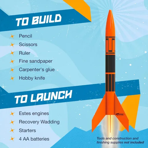 Miniatura 10 de Estes Kit de construcción de cohetes Alpha III 1427, kit de modelo de cohete volador para principiantes a partir de 10 años, incluye almohadilla