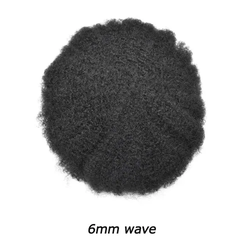 Miniatura 6 de Afro Toupee para hombres negros encaje tupé rizado rizado sistema de reemplazo indetectable Afro unidades de cabello para hombre negro 8X10 Off OFF
