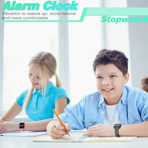 Miniatura 4 de Reloj de contador de pasos para niños, podómetro digital, reloj de pulsera con rastreador de fitness, reloj deportivo impermeable, para niños, niñas