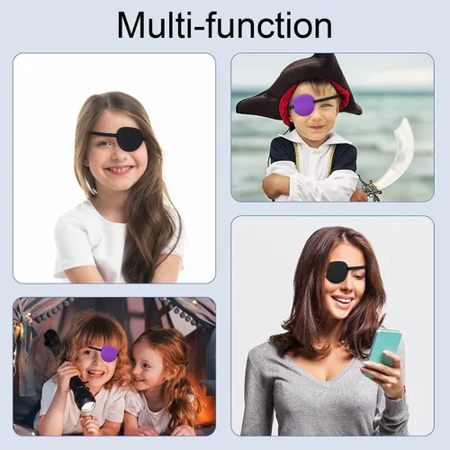 Miniatura 7 de Sibba Parches ajustables para adultos, niños y niños, 2 unidades, parche médico ajustable, parche de ojo pirata ajustable para ojos izquierdo