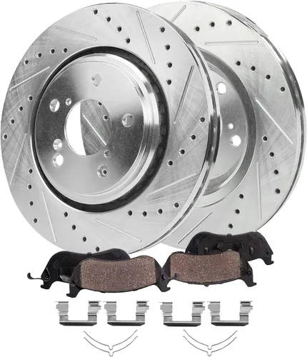 Miniatura 14 de Detroit Axle - Kit de freno trasero para Toyota Camry 2012-2017, Avalon Lexus ES300h ES350 2013-2018, repuesto de pastillas de freno de cerámica