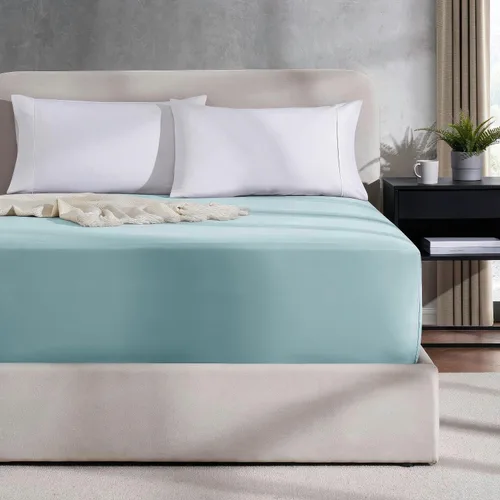 Miniatura 9 de Nestl Bedding - Sábanas bajeras con bolsillo profundo de 53 cm 24 - Azul claro