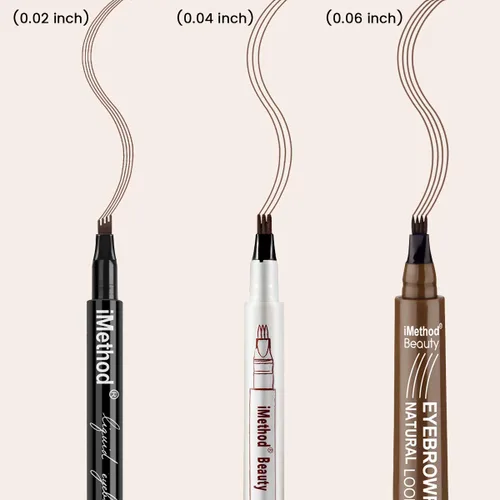 Miniatura 3 de iMethod - Bolígrafo para tatuaje de cejas con técnica actualizada de microblading, maquillaje de cejas de larga duración, resistente al agua y a