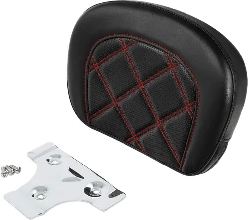 Miniatura 22 de TCT-MOTORPARTS Driver Rider - Almohadilla de respaldo para Harley Touring 2009-2023 Road King Street Road Electra Glide Ultra Black Stitching