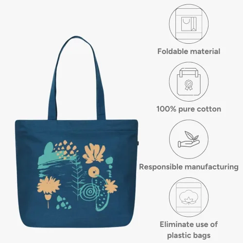 Miniatura 90 de Ecoright Bolsa de lona estética para mujer, bolsa grande con cremallera y bolsillo, bolsa de mano para mujer, para yoga, trabajo, playa