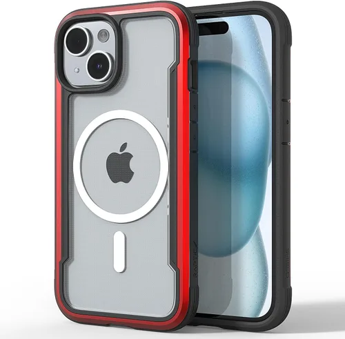 Miniatura 10 de RAPTIC Funda magnética Air para iPhone 15, funda protectora transparente a prueba de golpes, grado militar probada para caídas de 10 pies, funda