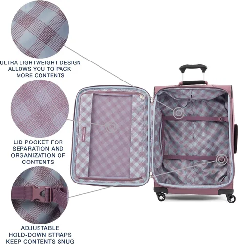 Miniatura 4 de Travelpro Maxlite - Maleta con ruedas giratorias extensible 5 lados suaves Dusty Rose 401176507