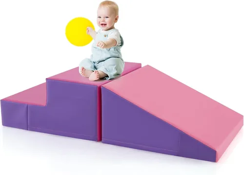 Miniatura 10 de Olakids Juguetes de escalada para niños pequeños, bloques de escalada de espuma para bebés de interior, juego suave con piel sintética, juego