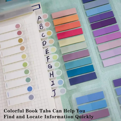 Miniatura 3 de ELII 800 pestañas de libros para anotar, pestañas adhesivas, notas adhesivas transparentes, marcadores de página para cuadernos, banderas de libros