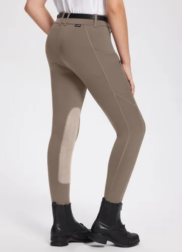 Miniatura 64 de baleaf Pantalones de equitación para niñas, pantalones ecuestres para niños, con parche en la rodilla, bolsillo con cremallera