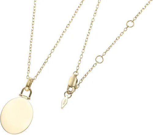 Miniatura 2 de Fossil - Collar de cadena con dije de acero inoxidable grabado y enchapado para mujer