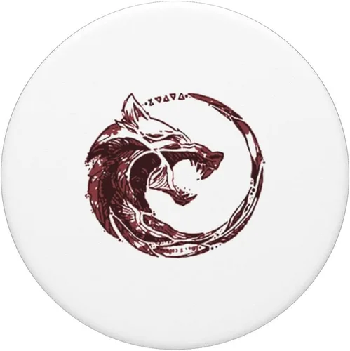 Miniatura 3 de Red Fenrir Norse Wolf Odin Nordic Valhalla Mjolnir PopSockets Swappable PopGrip