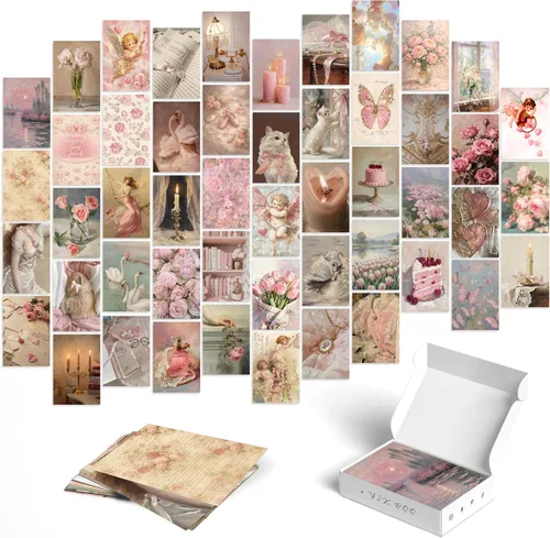 Miniatura 40 de Y2K BOO Kit de Collage de Pared Dark Academia - 50 Fotos Clásicas y Misteriosas de 4"x6" para Decoración de Dormitorio, Regalo para Chicas