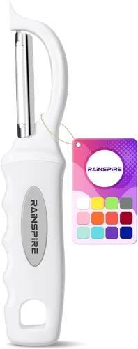 Miniatura 24 de Rainspire Pelador de verduras, pelador de patatas para cocina, cuchillas afiladas de acero inoxidable, mango cómodo, pelador de frutas, pelador