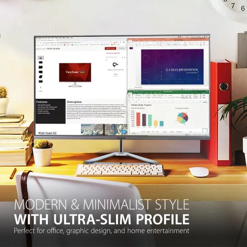 Miniatura 2 de ViewSonic VX3276-4K-MHD Monitor 4K UHD de 32 pulgadas con biseles ultrafinos, HDR10 HDMI y DisplayPort para el hogar y la oficina