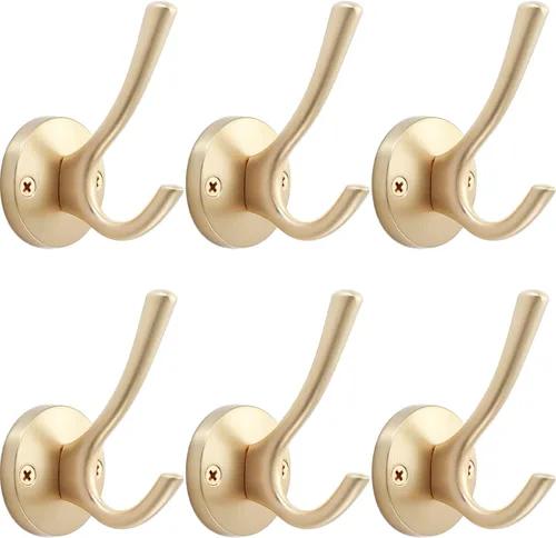 Miniatura 16 de TOFIIGREM Ganchos de pared negros para toallas, paquete de 3 ganchos para abrigos, ganchos para bata, gancho de metal resistente, doble gancho