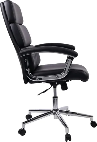 Miniatura 5 de Lorell Silla ejecutiva negra con respaldo alto de cuero
