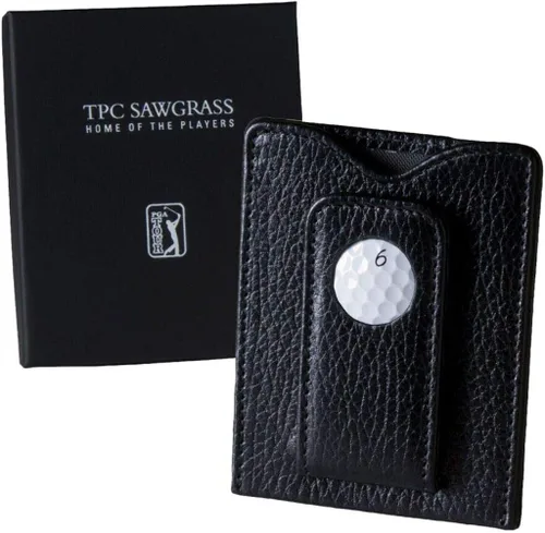 Miniatura 2 de Tokens and Icons TPC Sawgrass - Monedero magnético de piel con clip para dinero (80SG-P)
