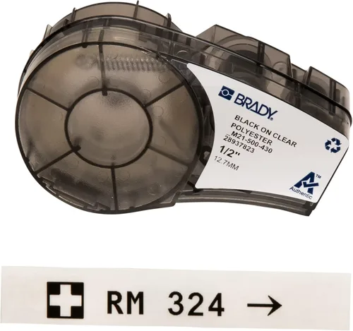 Miniatura 10 de Brady Auténtica etiqueta de poliéster para entornos duros (M21-250-430) para laboratorio, seguimiento de activos y datacom, negro sobre Negro sobre