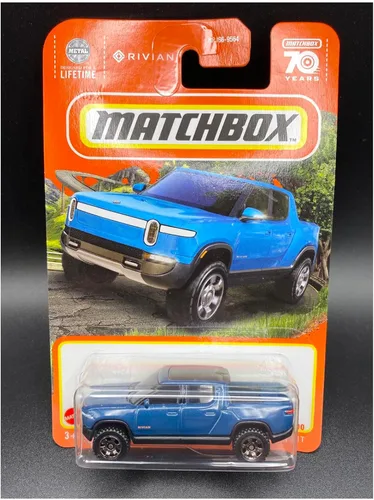 Miniatura 7 de Matchbox Rivian R1T 2022 Collector #38/100 Camión Eléctrico EV Azul