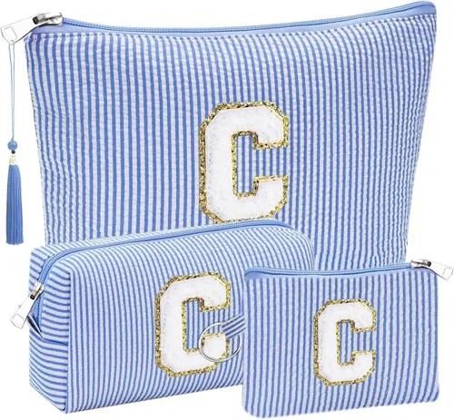 Miniatura 57 de Regalos Iniciales Bolsitas de Cosméticos de Viaje Juegos para Cartera, 3pcs Bolsitas Stoney Clover Dupes Bolsa de Maquillaje, Juego de Bolsas