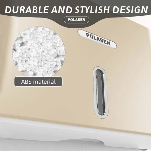 Miniatura 4 de Dispensador de toallas de papel multipliegue para montaje en pared, plástico dorado, gran capacidad, almacenamiento de 250 grados, compatible
