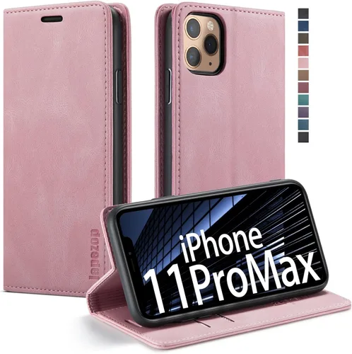 Miniatura 27 de japezop Funda compatible con iPhone 11, iPhone 11 con bloqueo RFID, soporte de tarjetero, funda de cuero con tapa para iPhone 11 de 6.1 pulgadas