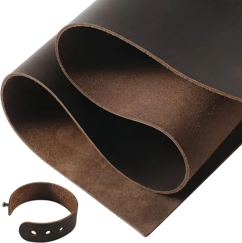 Miniatura 11 de RingSun Hojas de cuero genuino para manualidades de cuero, 12 x 12 pulgadas, cuero de grano completo para herramientas, costura artesanal