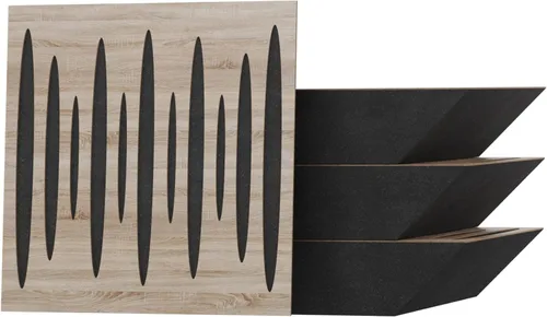 Miniatura 10 de Paquete de 4 trampas para bajos de esquina difusa de absorción de sonido «Pulso» 19.7 x 19.7 x 4 pulgadas Absorción - Difusión - Reflexión