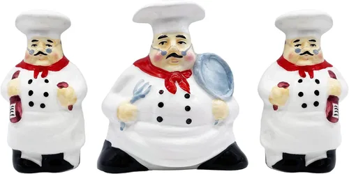 Miniatura 6 de ACK Viva Collection - Juego de sal y pimienta de cerámica pintada a mano con lunares rojos, recargable, 3-1/2 pulgadas de alto, decoración de cocina