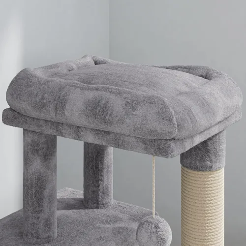 Miniatura 3 de IMUsee Árbol para gatos de interior, condominio de varios niveles con percha grande, postes rascadores, hamaca, soporte de escalada para gatos