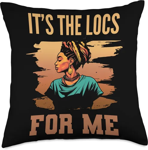 Miniatura 5 de Locs Afro Dreadlocks Love Natural Beauty Hair It's the Locs for Me Afro Hair - Almohada negra americana africana, 16 x 16 pulgadas, multicolor