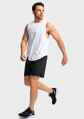 Miniatura 6 de Men's Running Shorts with Zipper Pockets 7 Inch Lightweight Quick Dry Gym Workout Athletic Shorts for Men
