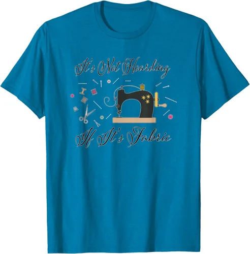 Miniatura 8 de It's Not Hoarding If Its - Camiseta de costura para acolchado, Blanco, S